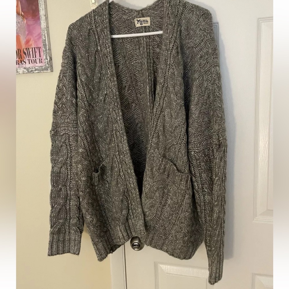 Show me your mumu women’s size medium gray cardigan